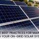 maintaining ongrid solar system